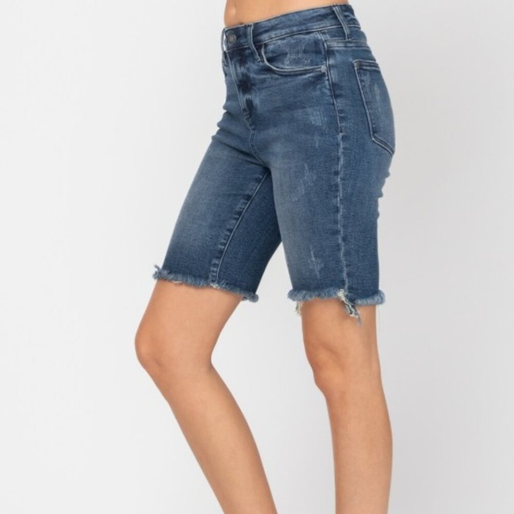 Judy Blue Dark Wash Bermuda Shorts
